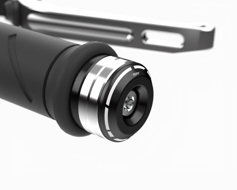 Kbike Bicolour Handlebar End for Ducati – Silver