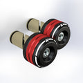 Kbike Bicolour Handlebar End Set for Ducati – Red