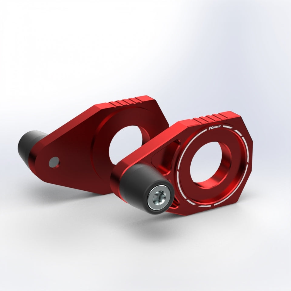 Kbike Chain Adjustment Kit with Protection for Ducati – Red