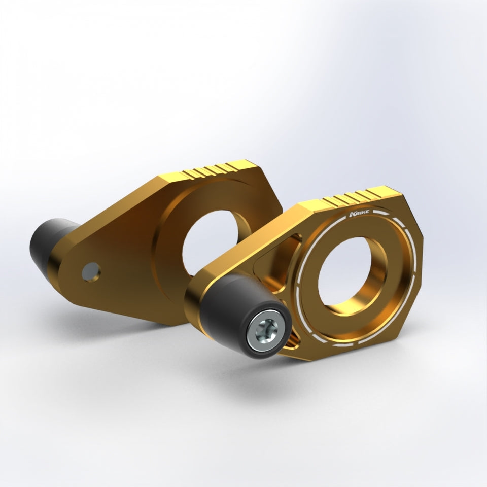 Kbike Chain Adjustment Kit with Protection for Ducati – Gold