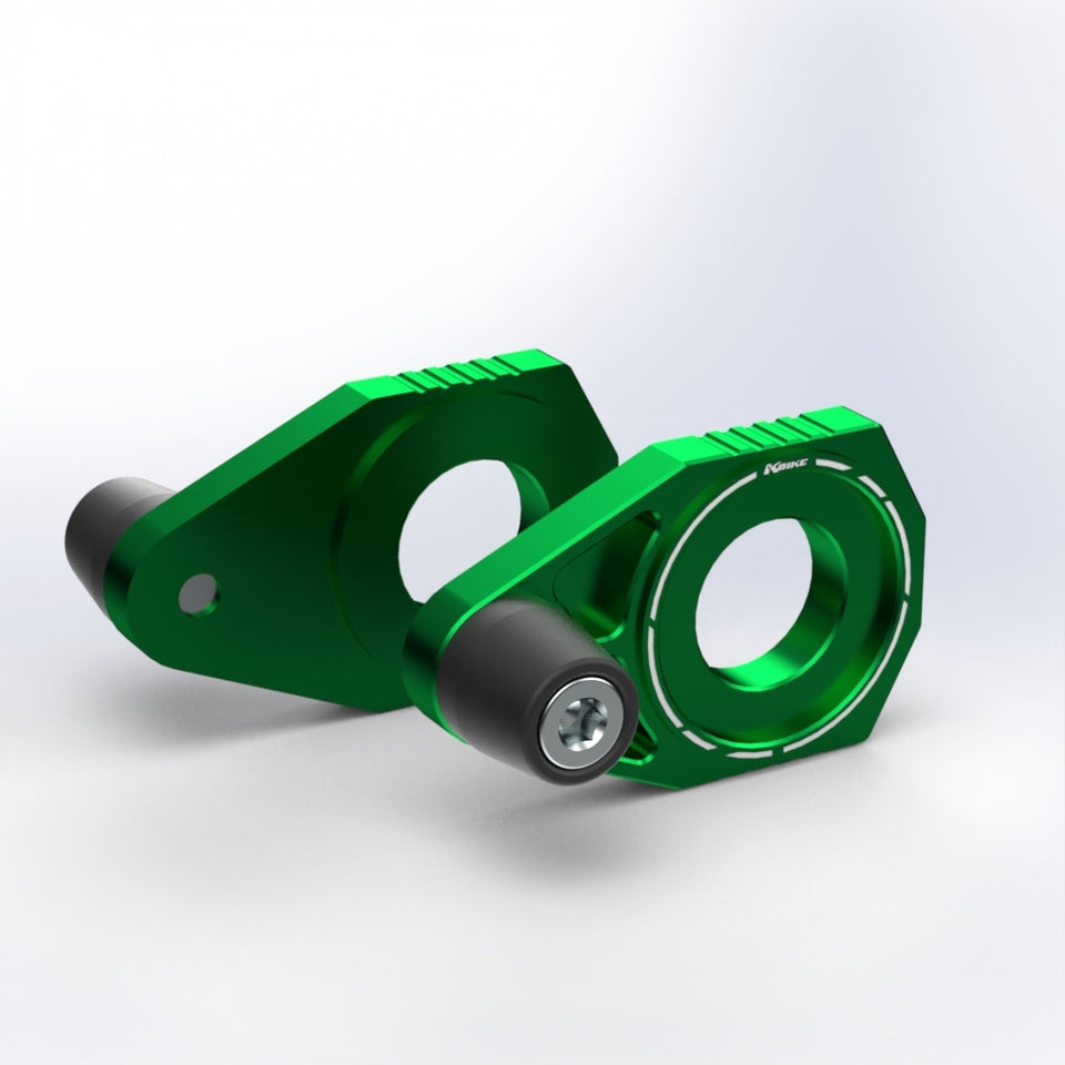 Kbike Chain Adjustment Kit with Protection for Ducati – Green