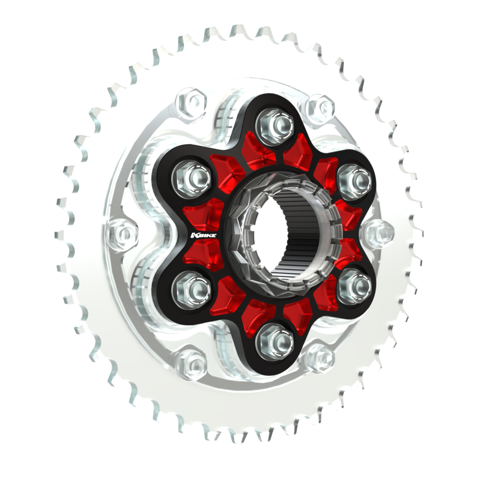 Kbike Sprocket Carrier Adapter Two-colourd for Ducati – FC07 – Black - Red