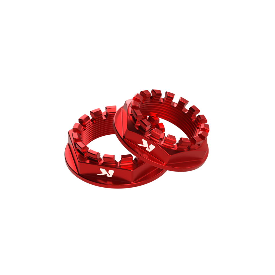 Kbike Kit Rear Wheel Nuts M38x1.5/M33x1.5 for Ducati – Red