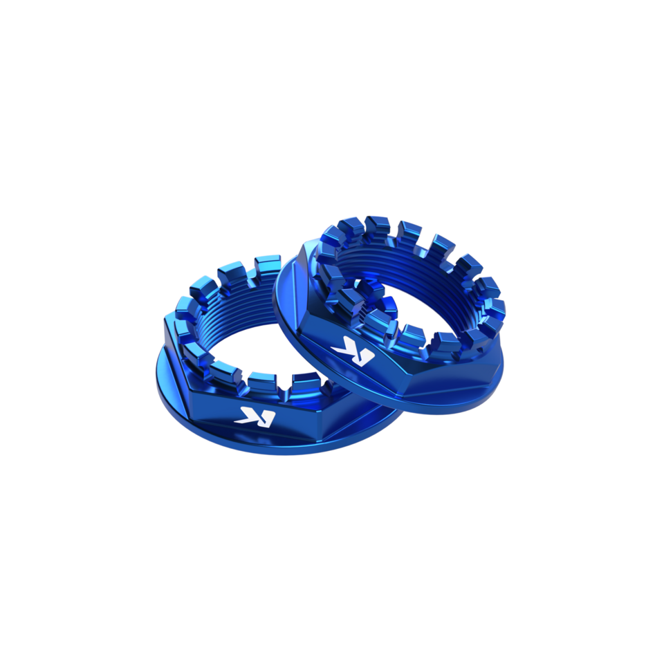 Kbike Kit Rear Wheel Nuts M38x1.5/M33x1.5 for Ducati – Blue
