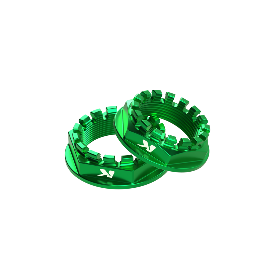 Kbike Kit Rear Wheel Nuts M38x1.5/M33x1.5 for Ducati – Green