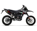 Aprilia Rx-sx 125 2021-2024 Full Exhaust Arrow Thunder Carbon Endcap Black Aluminum - 2510AKN52002PD - ARROW EXHAUSTS