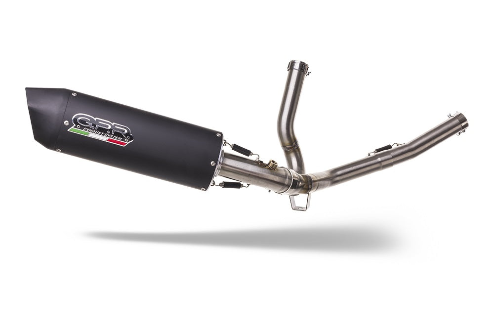 GPR exhaust Suzuki Sv 650 - S 2003-2010, Furore Nero, Homologated legal mid-full system exhaust including removable db killer - GPR Exhausts