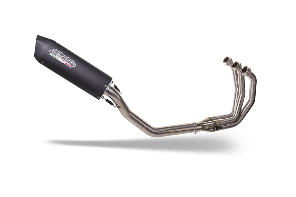 GPR exhaust Yamaha Mt-09 Tracer 900 2017-2020, Furore Evo4 Nero, full system exhaust legal for UK and non-EU countries including removable db killer - GPR Exhausts