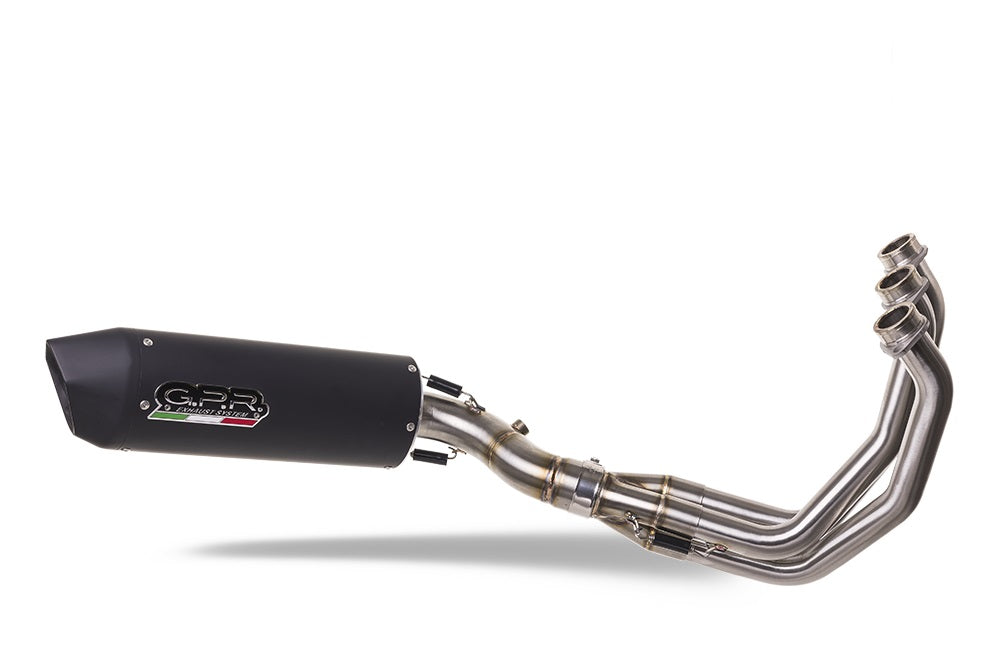 GPR exhaust Yamaha Tracer 900 GT  2018-2020, Furore Evo4 Nero, full system exhaust legal for UK and non-EU countries including removable db killer - GPR Exhausts