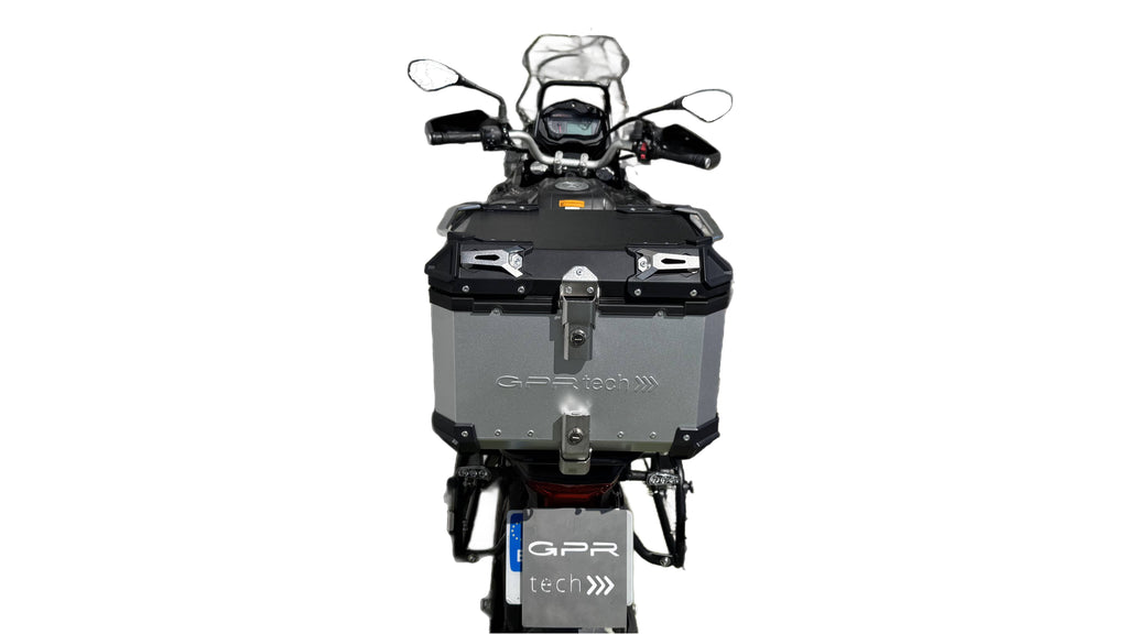 GPR Tech Alpi-Tech 35L Aluminium Top Case with Specific Fitting Plate - Benelli TRK 502 (2017–2020) - Silver - image 6