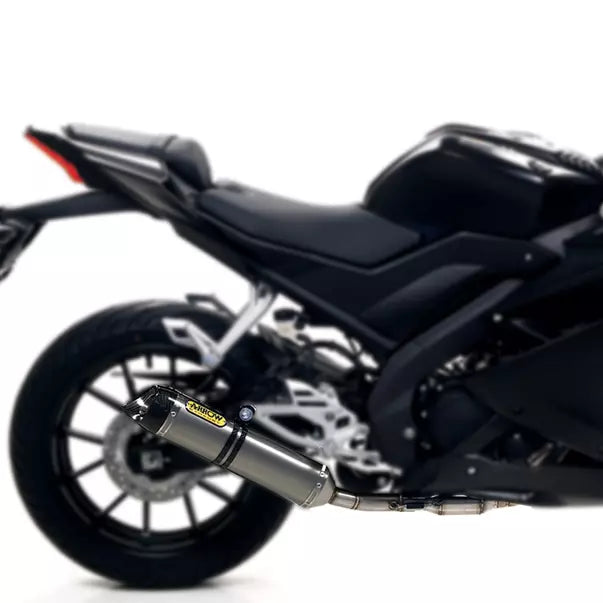 Arrow Yamaha MT-125 Full System Exhaust 2021-2023 – Thunder Titanium Carbon End Cap