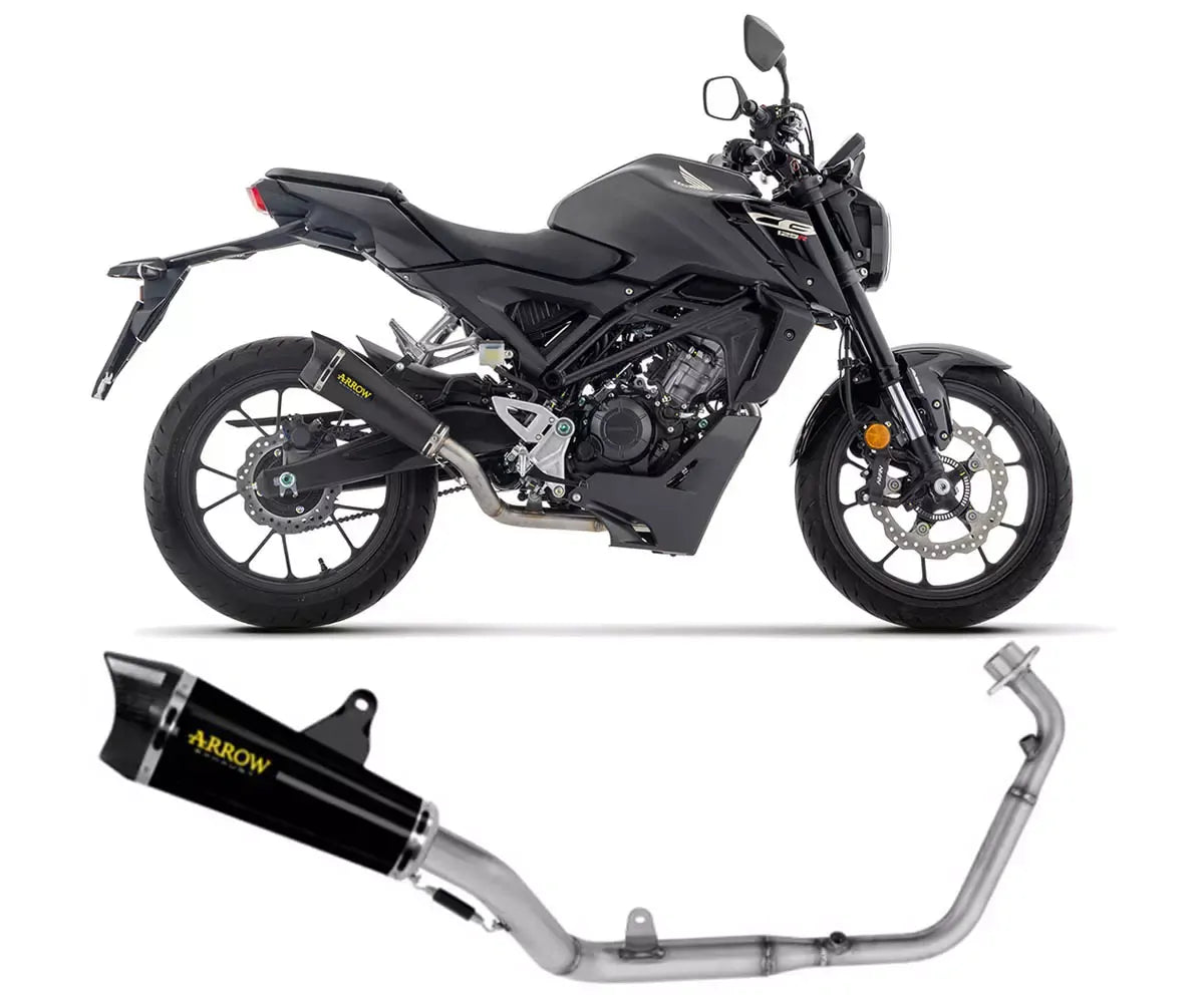 Arrow X-Kone "Dark" Aluminium Full System Exhaust for Honda Cb 125 R 2024 - ARROW EXHAUSTS