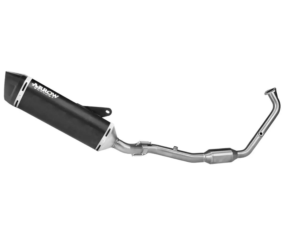Arrow ICON Dark Aluminium Full System Exhaust for Yamaha YZF-R / MT 125 2025-2026 - ARROW EXHAUSTS
