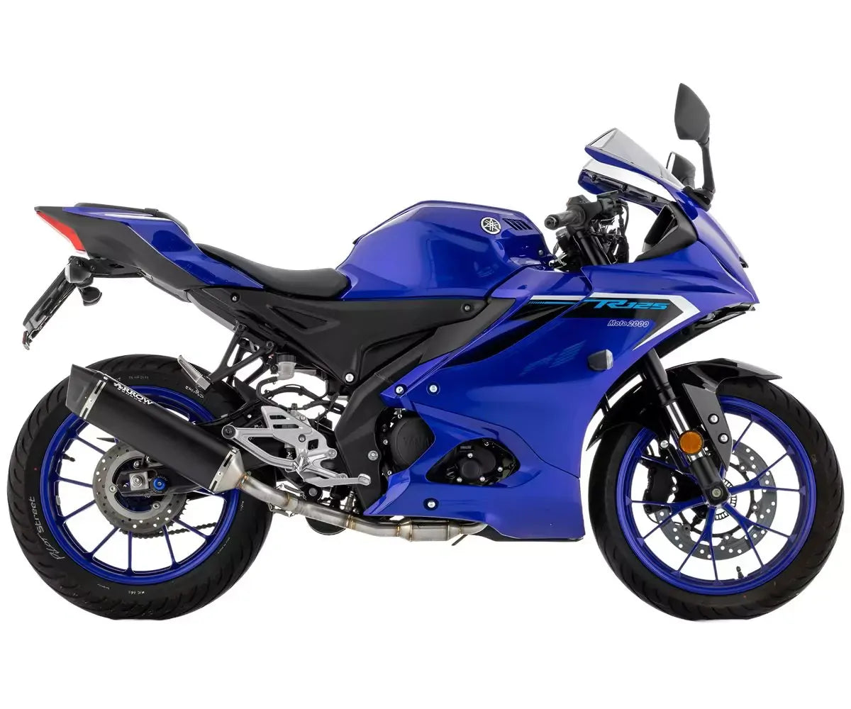 Arrow ICON Dark Aluminium Full System Exhaust for Yamaha YZF-R / MT 125 2025-2026 - ARROW EXHAUSTS