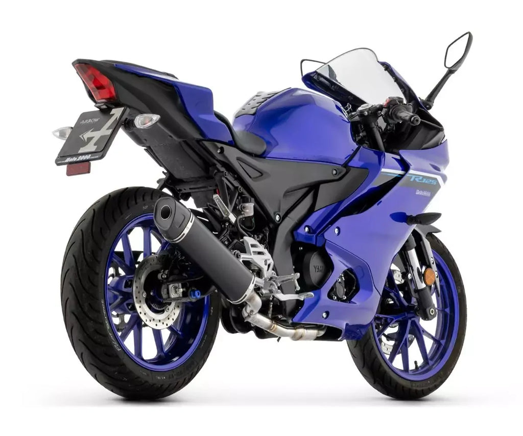 Arrow ICON Dark Aluminium Full System Exhaust for Yamaha YZF-R / MT 125 2025-2026 - ARROW EXHAUSTS