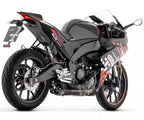 Arrow road use for APRILIA RS 125 Full System Exhaust 2025-2026 – Thunder Black Aluminium