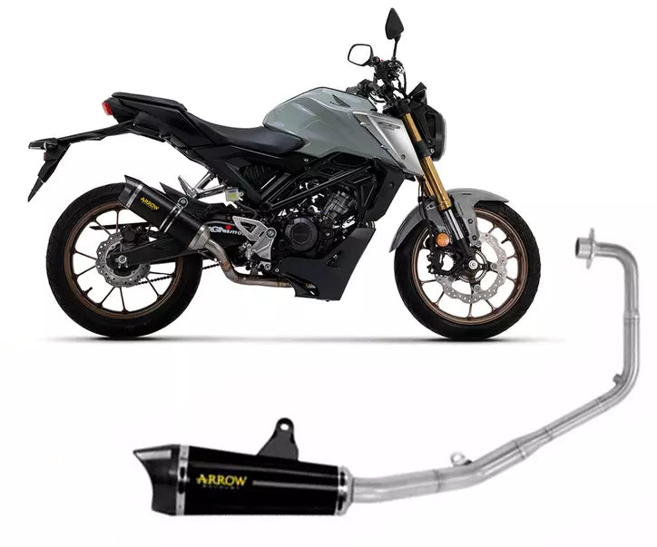 Arrow Honda CB125R Black Carbon Full System Exhaust 2021-2024 – X-Kone
