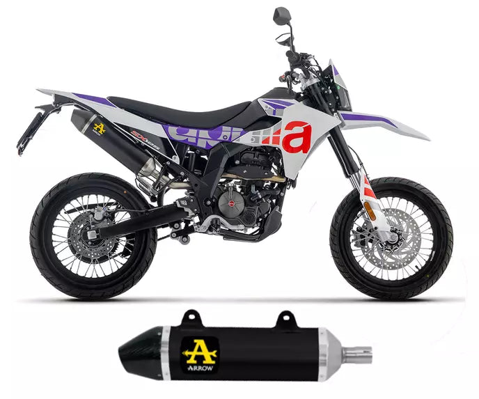 Arrow Aprilia RX / SX 125 Slip-On Exhaust 2025-2026 – Black Aluminium