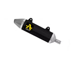 Arrow Thunder Aluminium Black with Stainless Steel End Cap Exhaust Muffler for Aprilia RX / SX 125 2025-2026 - ARROW EXHAUSTS