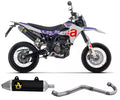 Arrow Aprilia RX / SX 125 Full System Exhaust 2025-2026 – Black Aluminium Racing Stainless End Cap