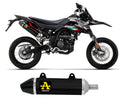 Aprilia Rx-sx 125 2021-2024 Exhaust Muffler Arrow Thunder Carbon Endcap Black Aluminum - 52510AKN - ARROW EXHAUSTS