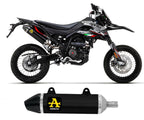 Aprilia Rx-sx 125 2021-2024 Exhaust Muffler Arrow Thunder Carbon Endcap Black Aluminum - 52510AKN - ARROW EXHAUSTS