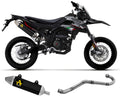 Aprilia Rx-sx 125 2021-2024 Full Exhaust Arrow Thunder Steel Endcap Black Aluminum - 52510AON52002PD - ARROW EXHAUSTS