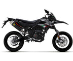 Aprilia Rx-sx 125 2021-2024 Full Exhaust Arrow Thunder Steel Endcap Black Aluminum - 52510AON52002PD - ARROW EXHAUSTS