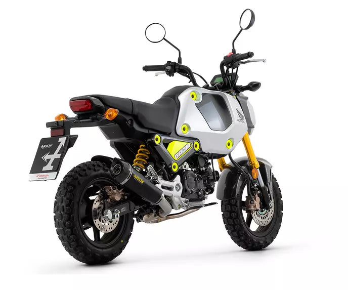 Arrow HONDA MSX 125 GROM Slip-On Exhaust 2021-2023 – X-Kone Carbon Carbon End Cap Black