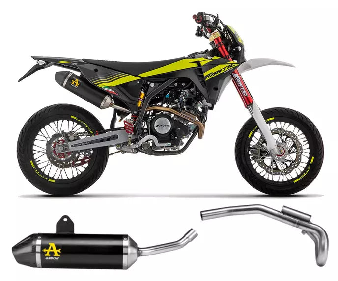Arrow Fantic XMF 125 Full System Exhaust 2023 – Thunder Black Aluminium
