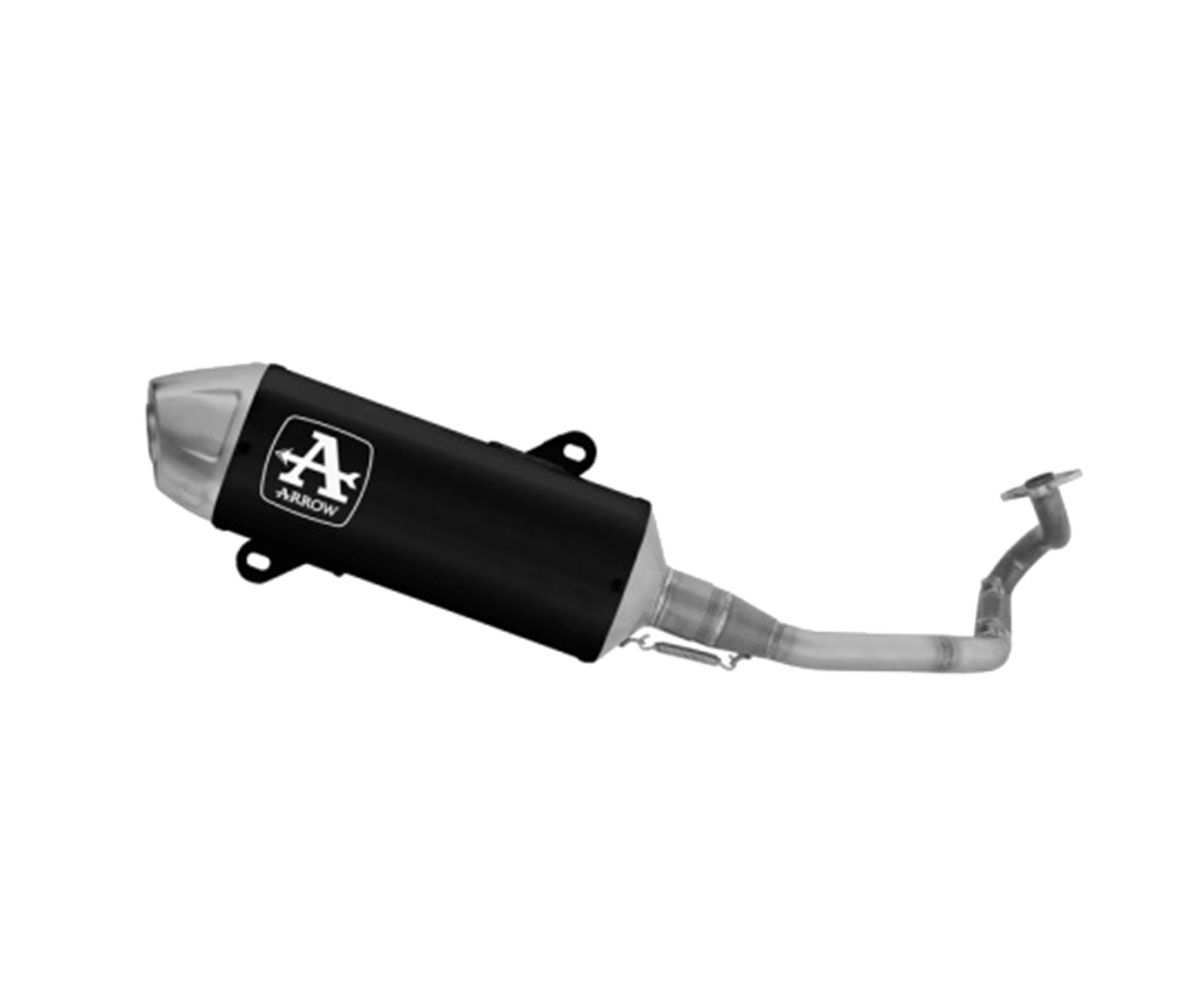 Arrow Dark Aluminium-Stainless Steel End Cap Full System Exhaust URBAN for Honda Sh 125 / 150 2024-2026 - ARROW EXHAUSTS