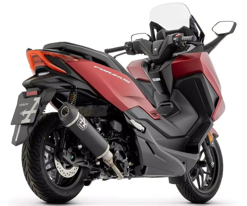 Arrow URBAN Dark Aluminium Full System Exhaust for Honda SH / Forza / ADV 350 2025-2026 - ARROW EXHAUSTS