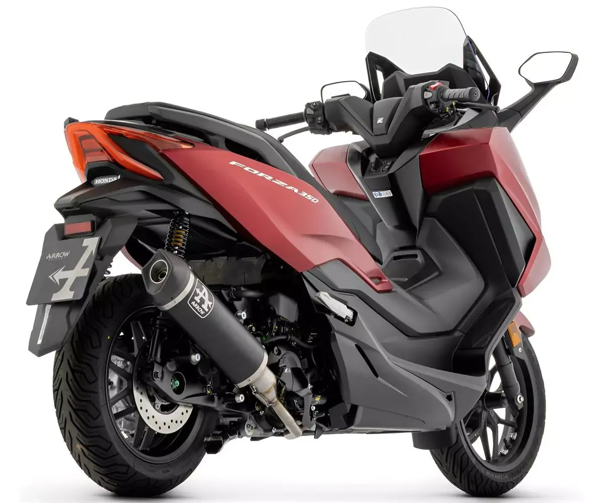 Arrow URBAN Dark Aluminium Full System Exhaust for Honda SH / Forza / ADV 350 2025-2026 - ARROW EXHAUSTS