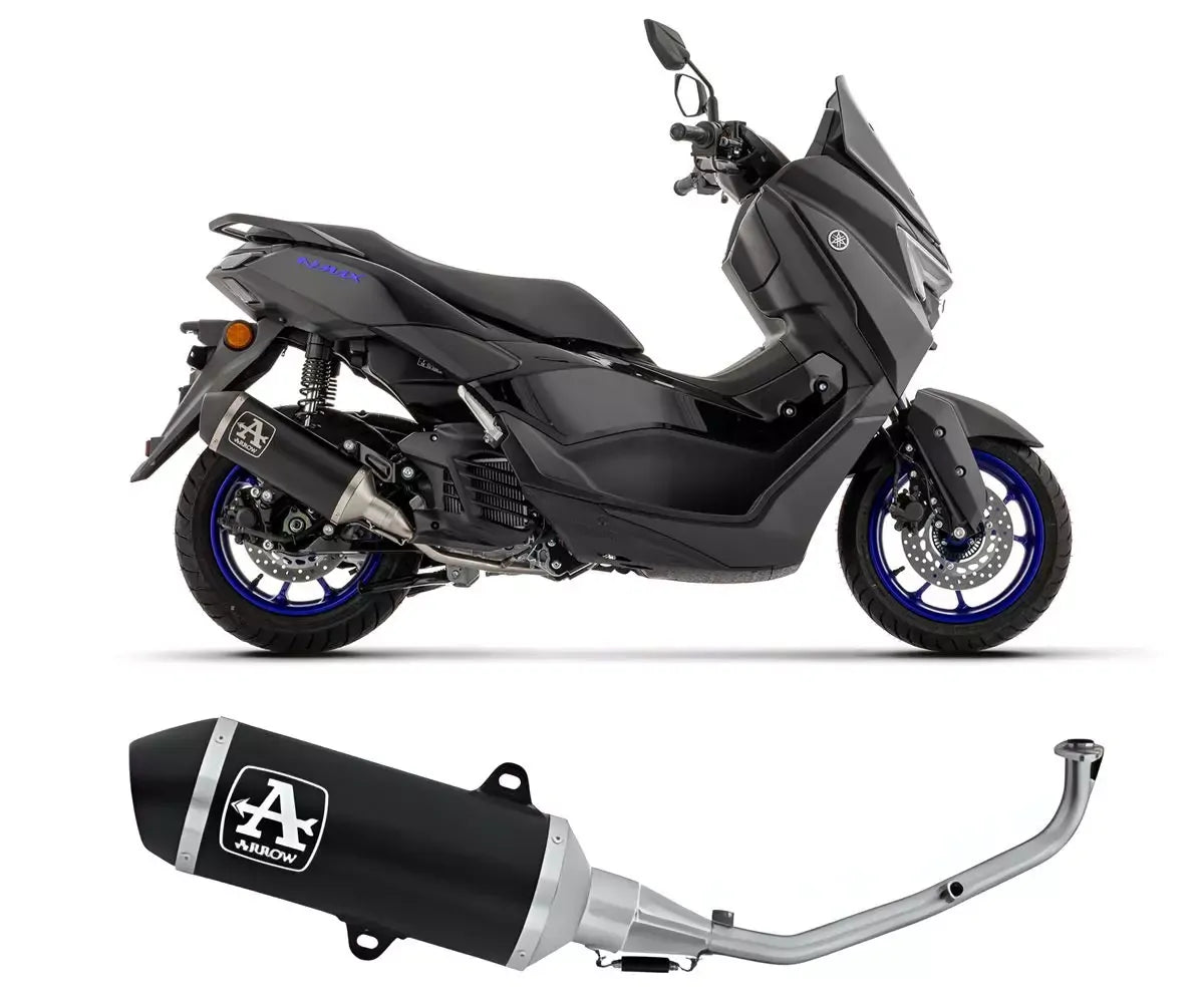 Arrow URBAN Dark Arrow Aluminium Full System Exhaust for Yamaha Nmax 125 2025-2026 - ARROW EXHAUSTS