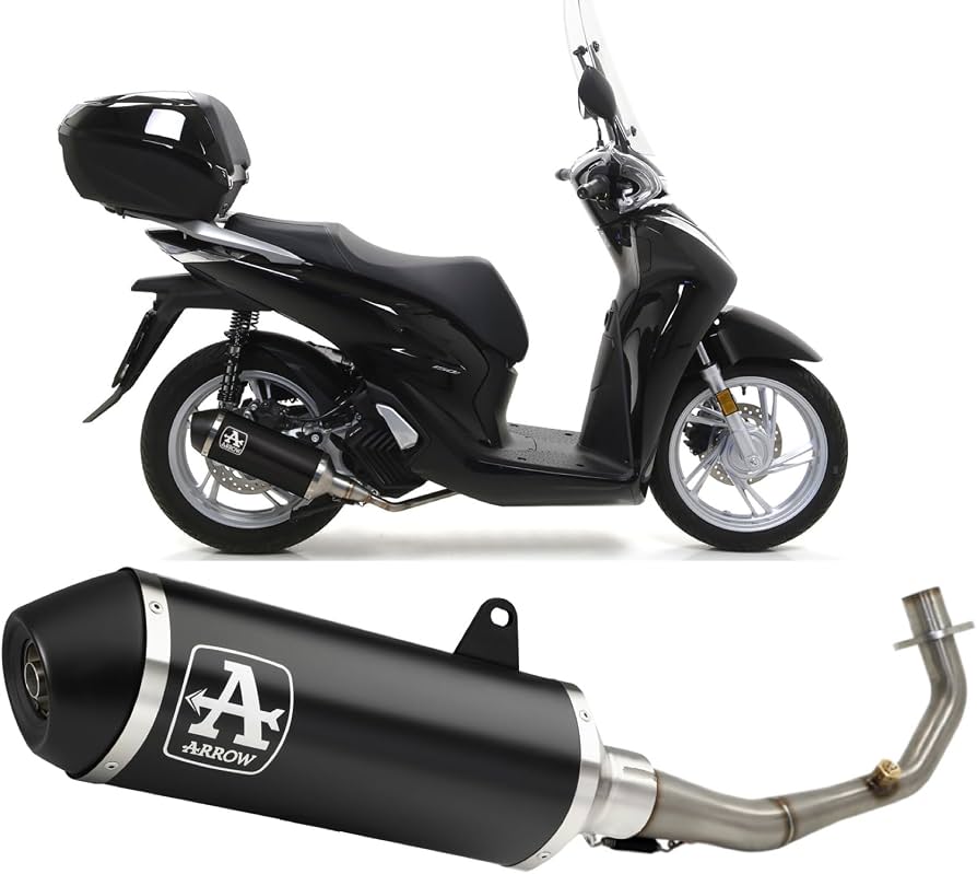 Arrow HONDA SH 125 Slip-On Exhaust 2020-2023 – Black Aluminium Road Approved