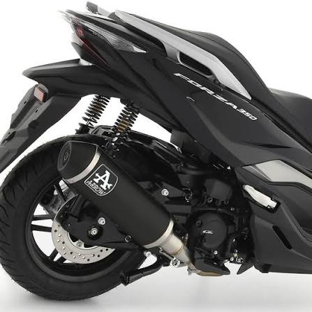 Arrow Honda FORZA 350 Full System Exhaust 2021-2024 – Urban Black Aluminium Decat