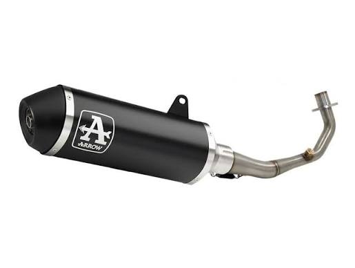 Arrow Kymco DOWNTOWN 125I Full System Exhaust 2009-2016 – Urban Black Aluminium