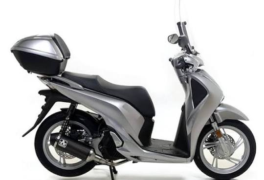 Arrow Honda SH 150 I ABS Full System Exhaust 2012-2016 – Urban Black Aluminium Catalytic
