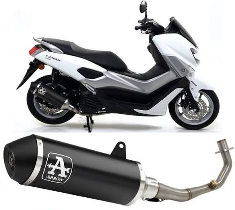Arrow Yamaha N-MAX 155 Full System Exhaust 2017-2020 – Urban Black Aluminium