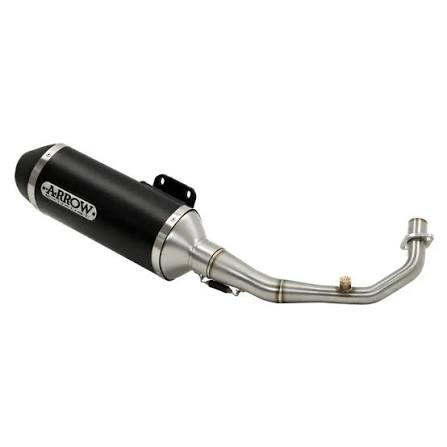 Arrow Yamaha X-MAX 400 Full System Exhaust 2017-2020 – Urban Black Aluminium Catalytic