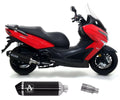 Arrow Approved Dark Aluminium Dark Stainless Steel End Cap Exhaust Muffler URBAN + Link Pipe for Kymco X-Town 300 2017-2020 - ARROW EXHAUSTS
