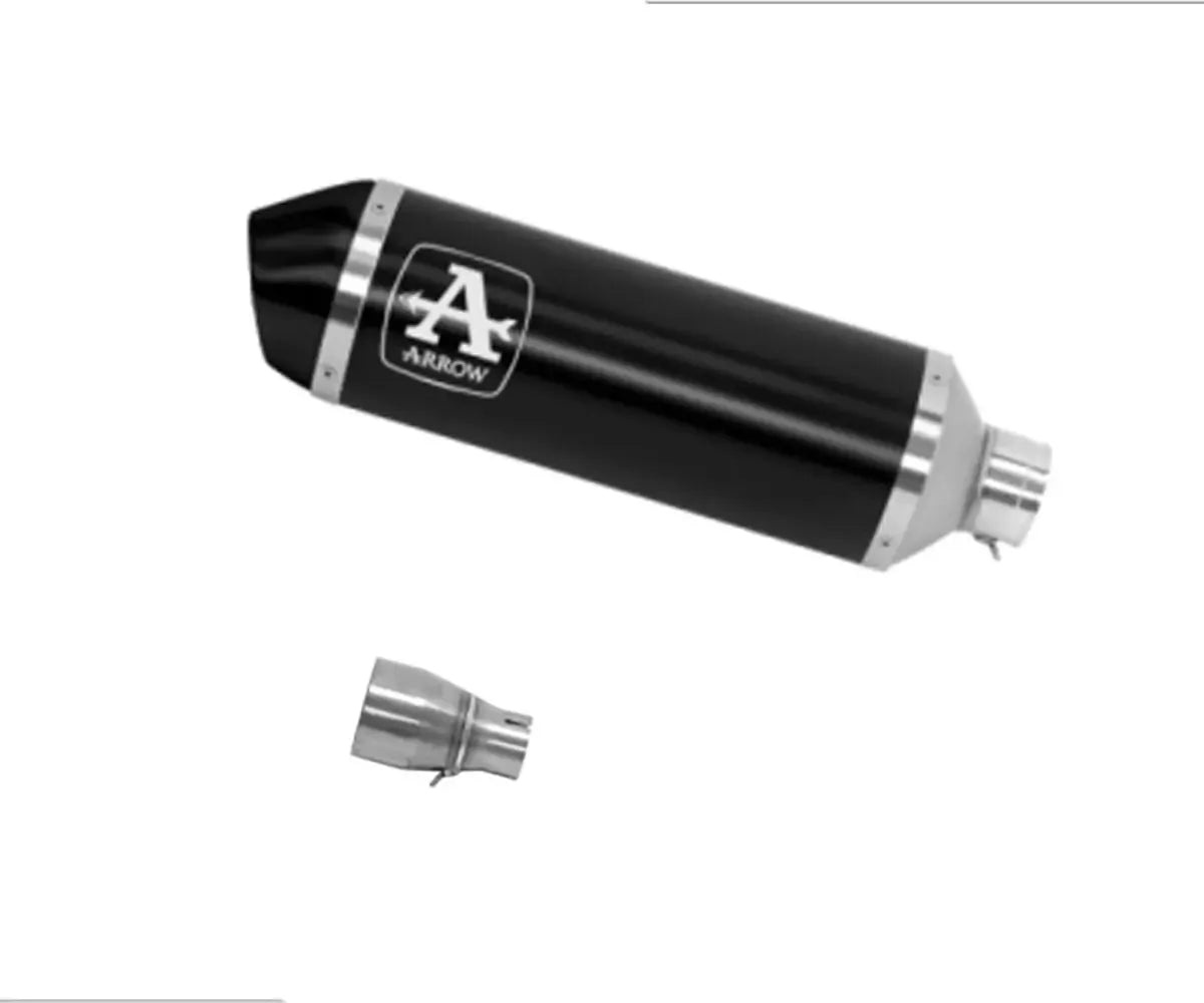 Arrow Dark Aluminium Dark Stainless Steel End Cap Exhaust Muffler URBAN + Link Pipe for Kymco X-Town 300 2017-2020 - ARROW EXHAUSTS