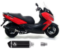 Arrow Dark Aluminium Dark Stainless Steel End Cap Exhaust Muffler URBAN + Link Pipe for Kymco X-Town 300 2017-2020 - ARROW EXHAUSTS