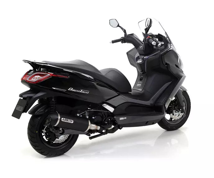 Arrow Kymco DOWNTOWN 350I Slip-On Exhaust + Link Pipe 2016-2019 – Urban Black Aluminium