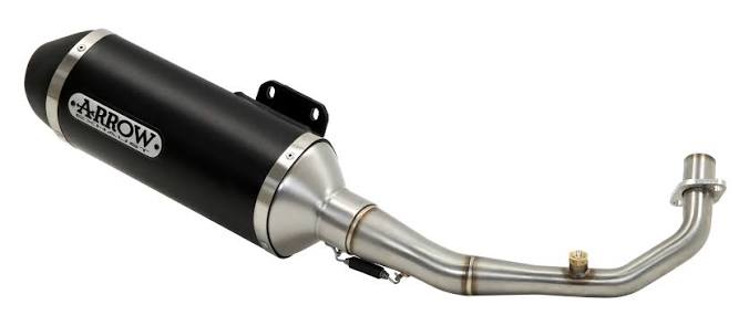 Arrow Vespa GTS 300 HPE Full System Exhaust 2021-2023 – Urban Black Aluminium Decat