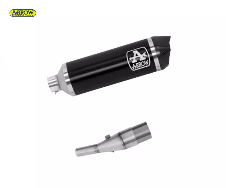 Arrow Honda SH 350 Full System Exhaust 2021-2023 – Urban Black Aluminium Carbon End Cap Catalytic Road Approved