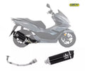 Arrow Honda PCX 125 Full System Exhaust 2021-2023 – Urban Black Aluminium Carbon End Cap Catalytic Racing