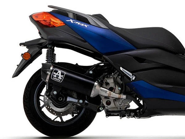 Arrow Yamaha XMAX 300 Slip-On Exhaust 2021-2024 – Urban Black Aluminium Carbon End Cap