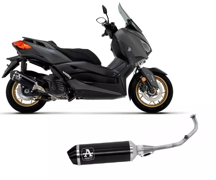 Arrow Yamaha Xmax 125 Full System Exhaust 2021-2024 – Urban Black Aluminium