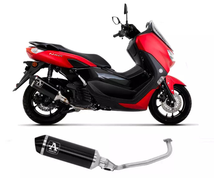 Arrow Yamaha NMAX 125 Full System Exhaust 2021-2024 – Urban Black Aluminium